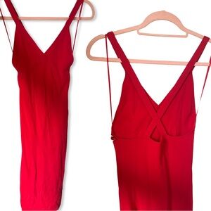 Zara Elegant Red Sleeveless Dress